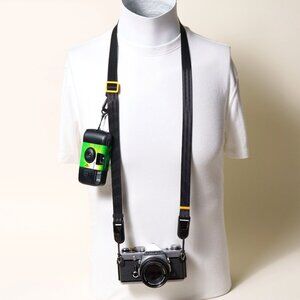 Black Yellow Adjustable 30-52" Camera Strap Peak Design Anchors  D-Ring Mount